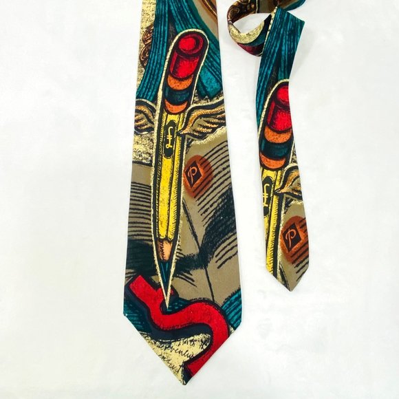 Vintage Beatles Paperback Writer Silk Necktie - EUC - Picture 2 of 8